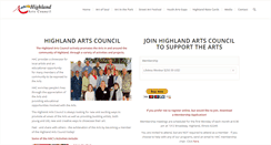 Desktop Screenshot of highlandartscouncil.org